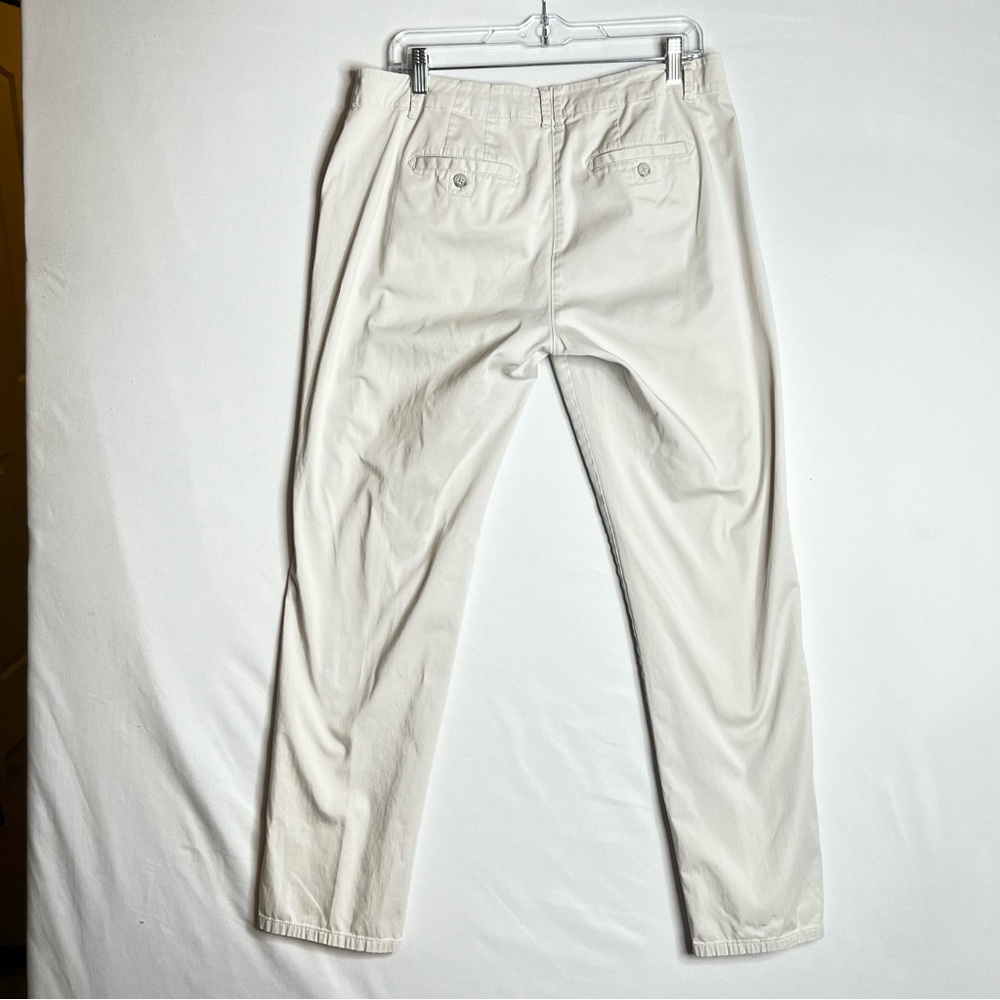 J. Jill Live-In Chino Pants Sz 10 Beige Sea Salt Straight Leg Stretch Classic - Picture 2 of 10